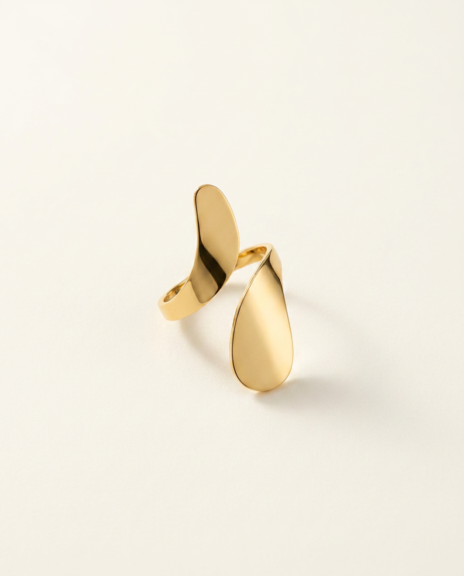 Anel Pétala Dourado