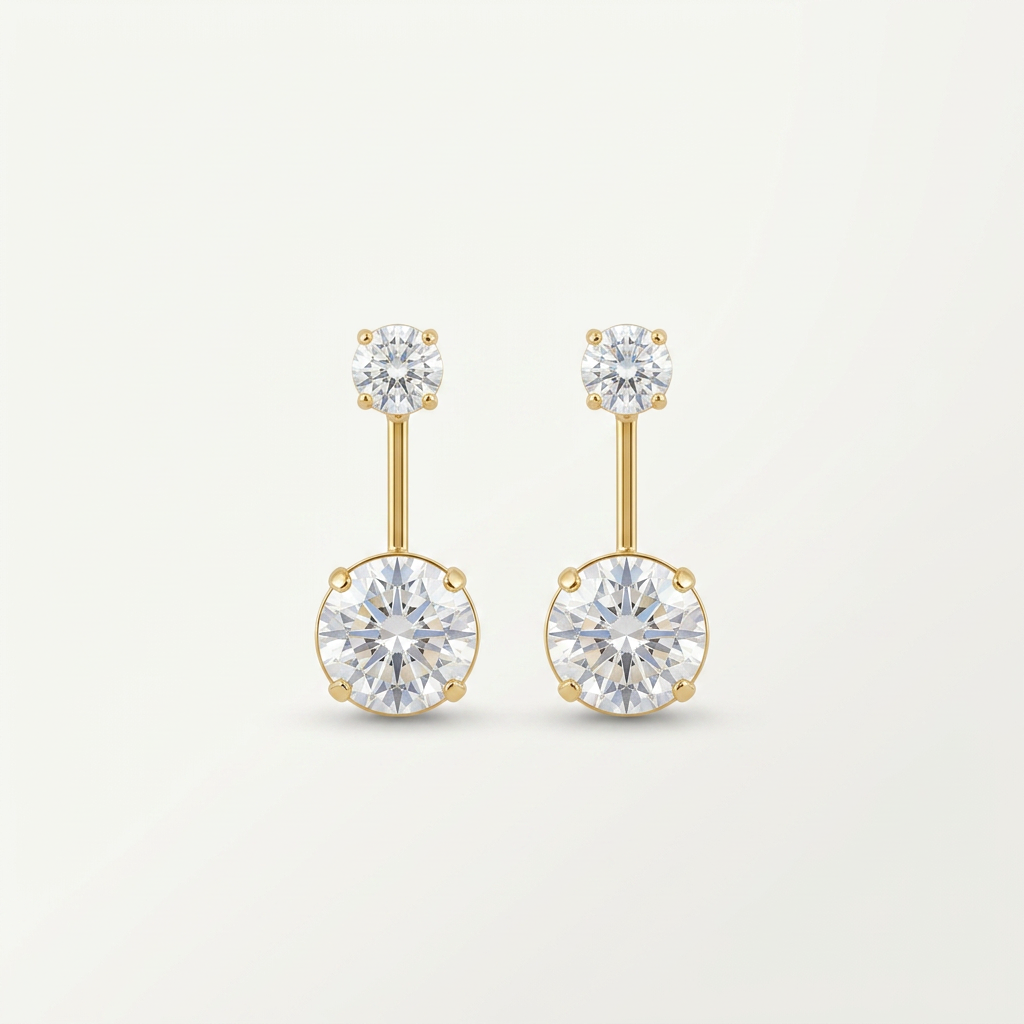 Brinco Duo Cristal Suspenso