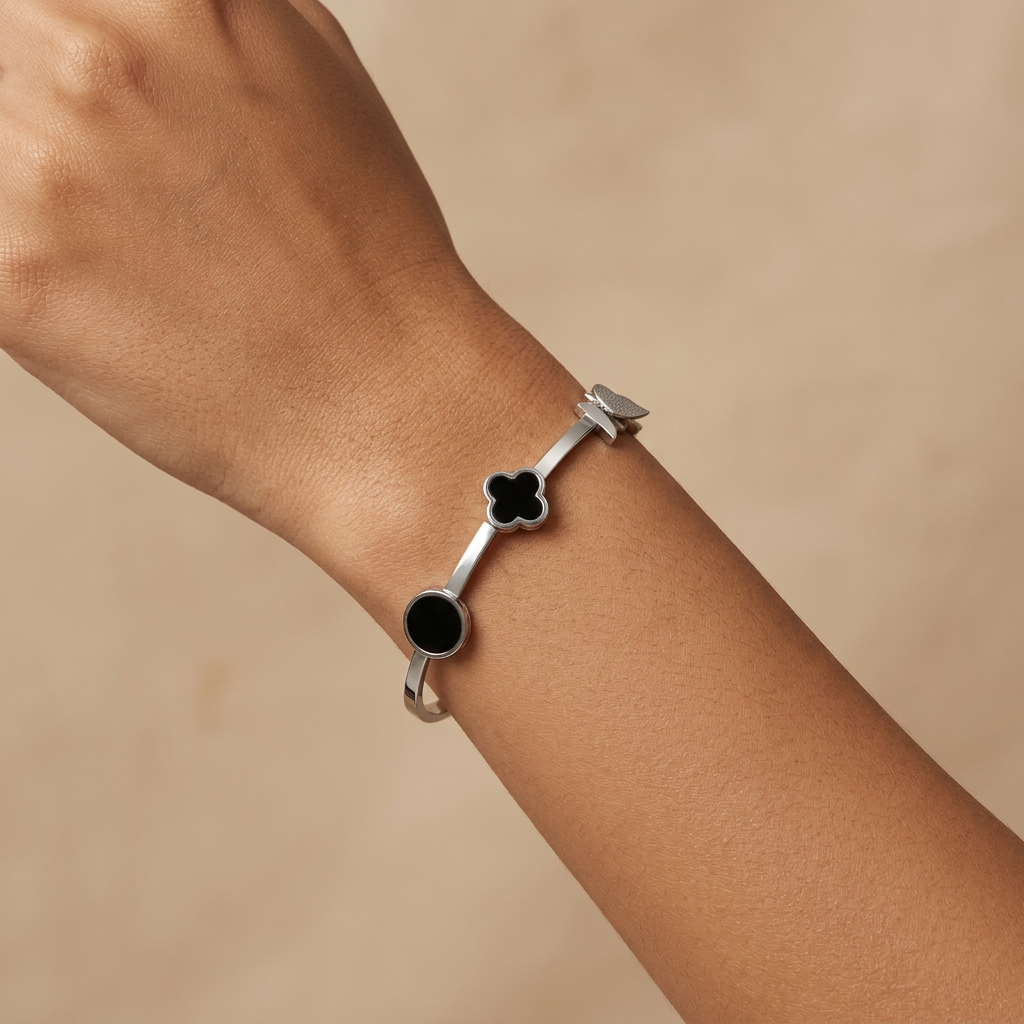 Pulseira Noir Trevo — foto 2