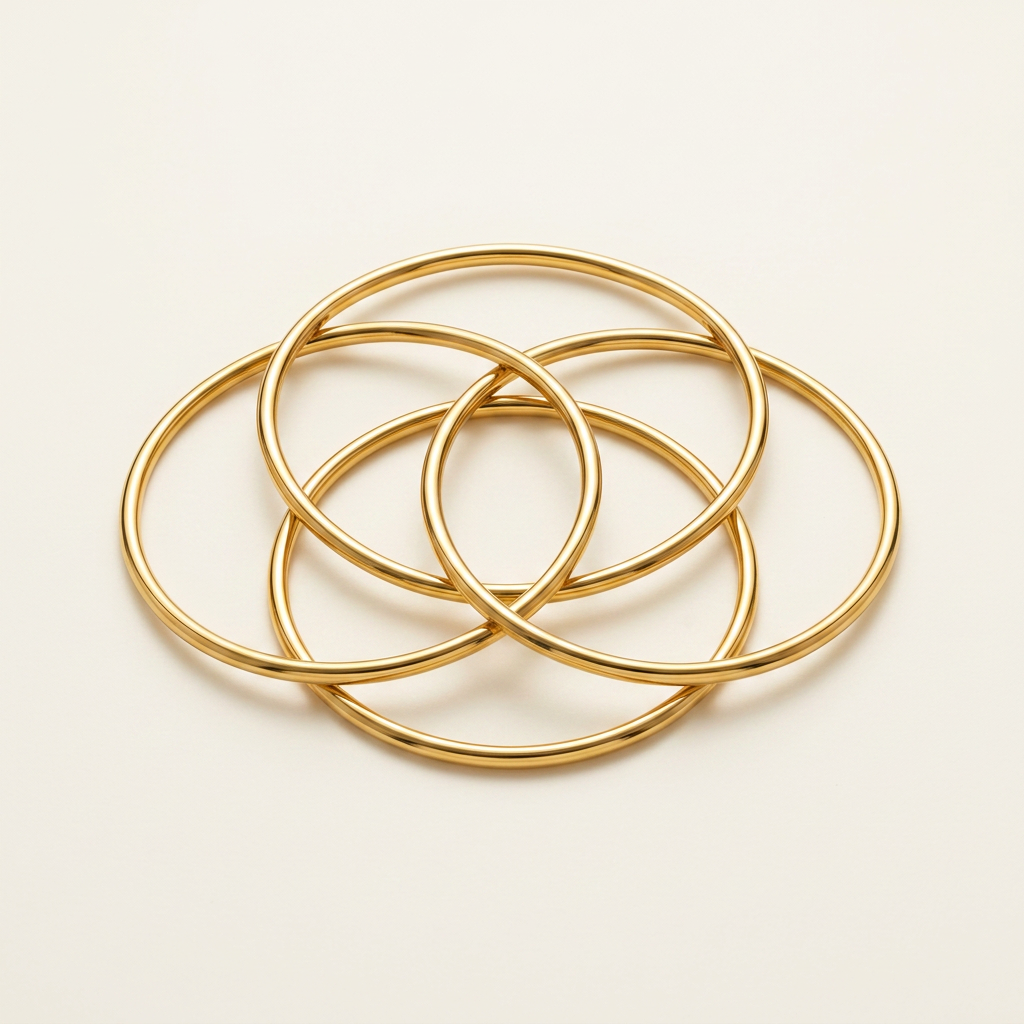 Trio Bangle Lisa Dourada